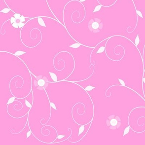 Curly Vines Flowers-Pink2