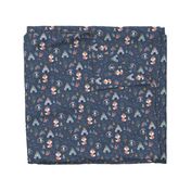 Colors of the wind - woodland fox raccoon - navy small