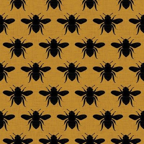 SMALL spring bees - mustard black