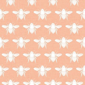 SMALL spring bees - peach white