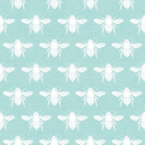 SMALL spring bees - mint white