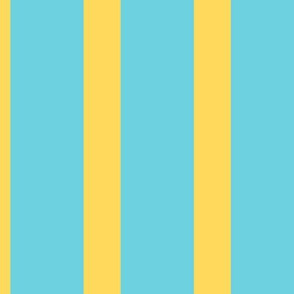 Kitsch Stripes Aqua and Yellow Paducaru