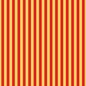 Kitsch Pinstripes Red and Yellow Paducaru