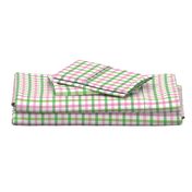 6" Bright Pink and Green Gingham
