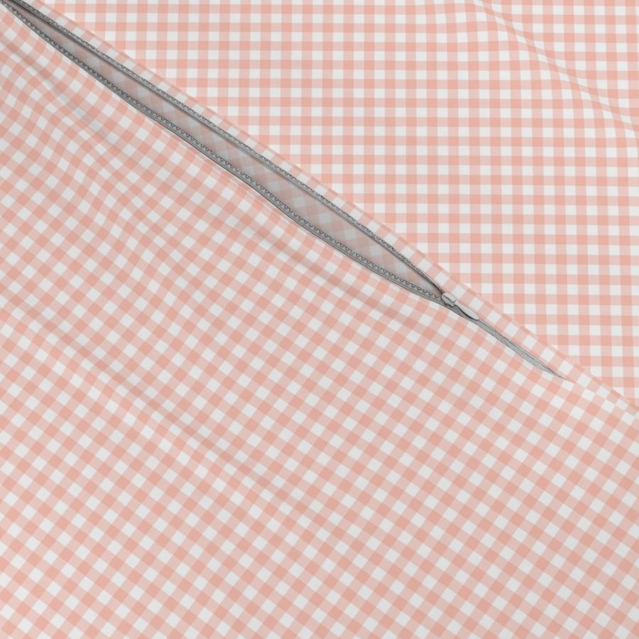 6" Peach Gingham