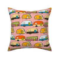 Retro Campers Pink