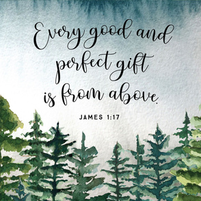 36"x42": every good and perfect gift is from above // john 1:17 