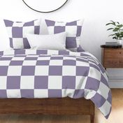 JP35 - Cheater Quilt Checkerboard  in Violet Grey Seven Inch Squares
