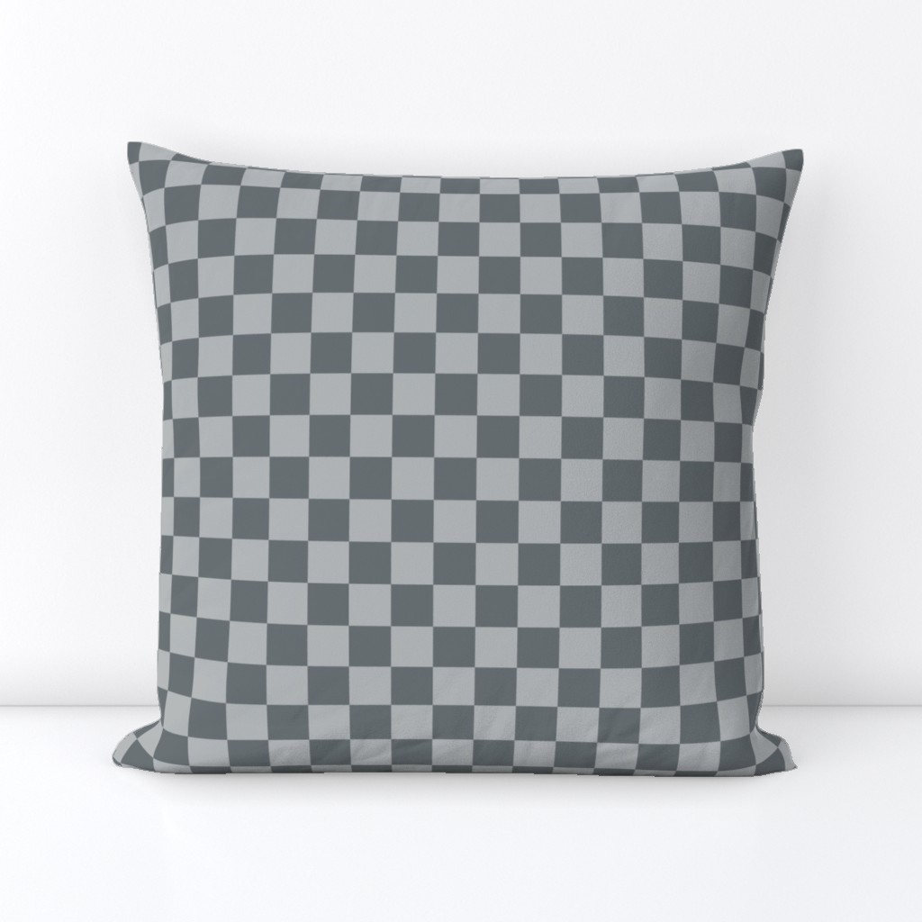 J34  - Large - Greenish Grey Checkerboard in One Inch Squares