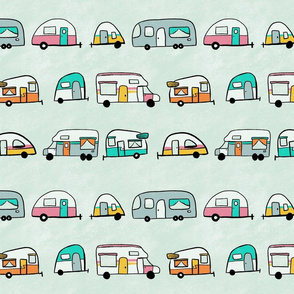 Vintage trailer - Colourful Retro Campers