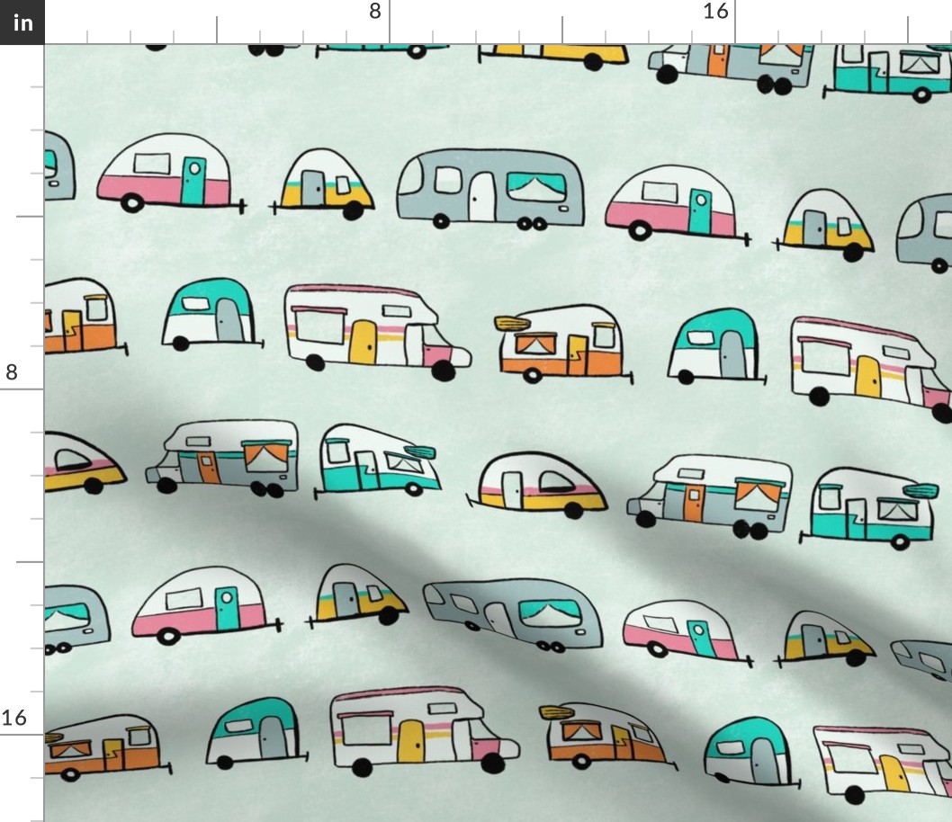 Vintage trailer - Colourful Retro Campers