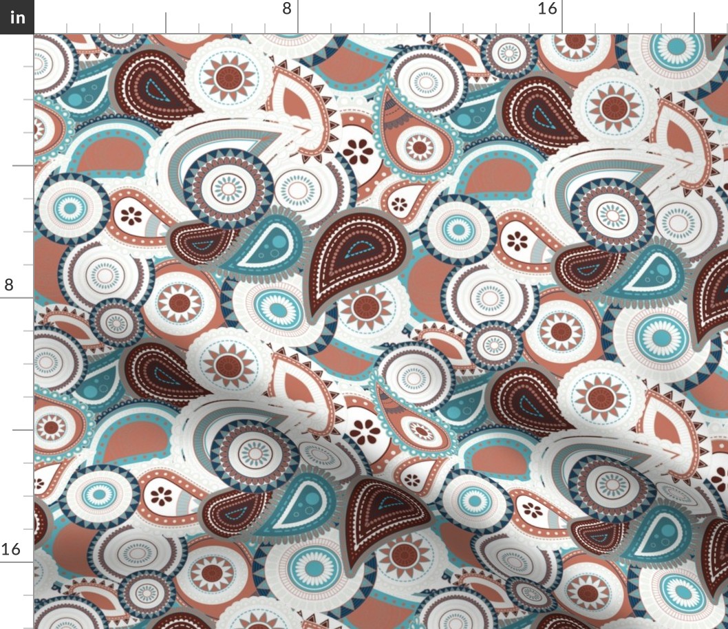 Earth Tone Garden Paisley