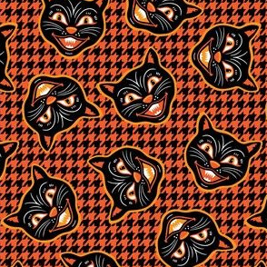 Halloween Cats Houndstooth Mini 