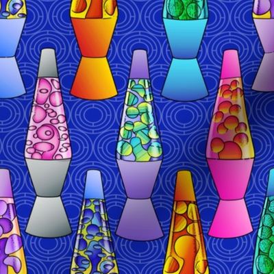 Colorful Sketched Lava Lamps // Medium Scale - 408 DPI