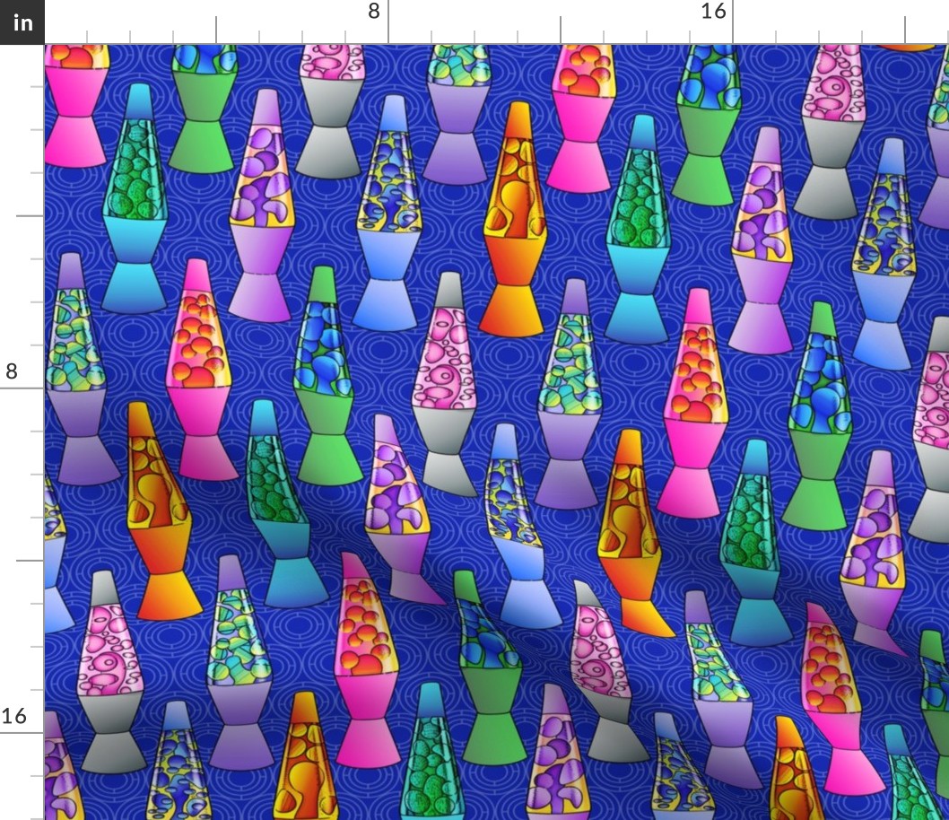 Colorful Sketched Lava Lamps // Medium Scale - 408 DPI