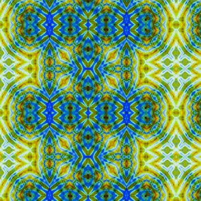 Blue, Green & Yellow Geometry Stripes