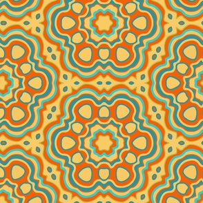 Wavy Floral Tile in Brights