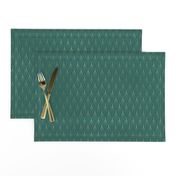 Teal and Faux Gold Foil Vintage Art Deco Fan Pattern