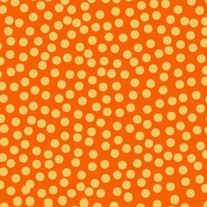 Random Dots- pumpkin and gold-Regular Scale