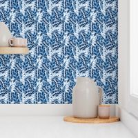 Geometric Botanicals Classic Blue