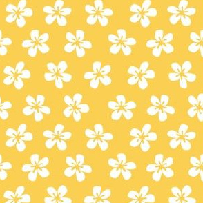 Regular Flowers on yellow