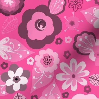 Kitsch 70s Flowers-Pink