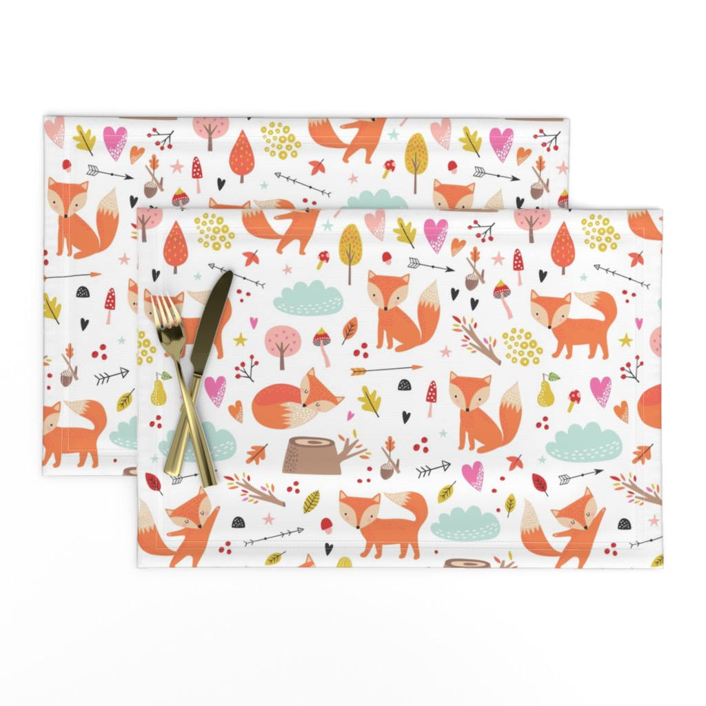 Cute foxes pattern