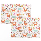 Cute foxes pattern