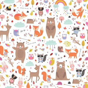 Cute forest friends pattern