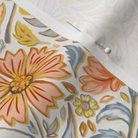 Golden and Grey Art Nouveau Floral small