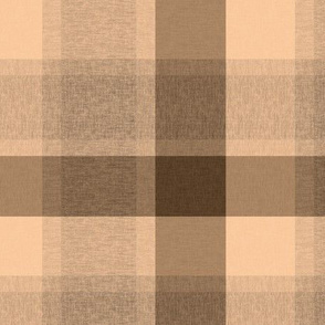 Sand and Coffee Textured Plaid