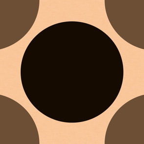 4 Jumbo Dots in Shades of Brown