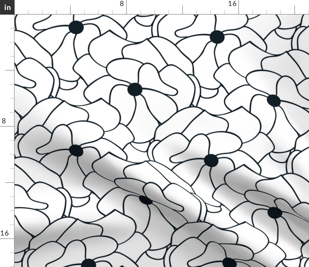 Black and White Flower Doodle