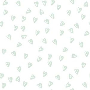 6" Minty Green Hearts