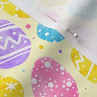  Watercolor Easter Eggs on Yellow 2X