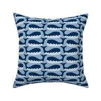 Whales in Classic Blue Limited Color Palette