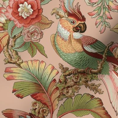 Edwardian Parrot ~ Dogwood Dream on Elizabeth  ~ Medium