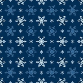 Snowflake Pattern | Snowflakes | Snow | Ice | Winter | Christmas | Scandi | Hygge | Shades of Blue | 