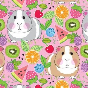 guinea pigs with a fruit salad