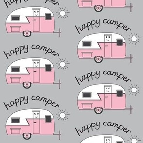 pink happy camper trailers