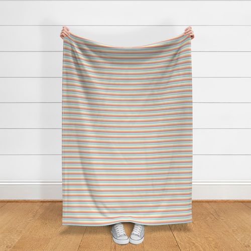 Retro-Rainbow-Stripe 2x2 Fabric | Spoonflower