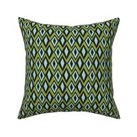 Diamant - Retro Geometric Green Blue & Black