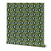 Diamant - Retro Geometric Green Blue & Black