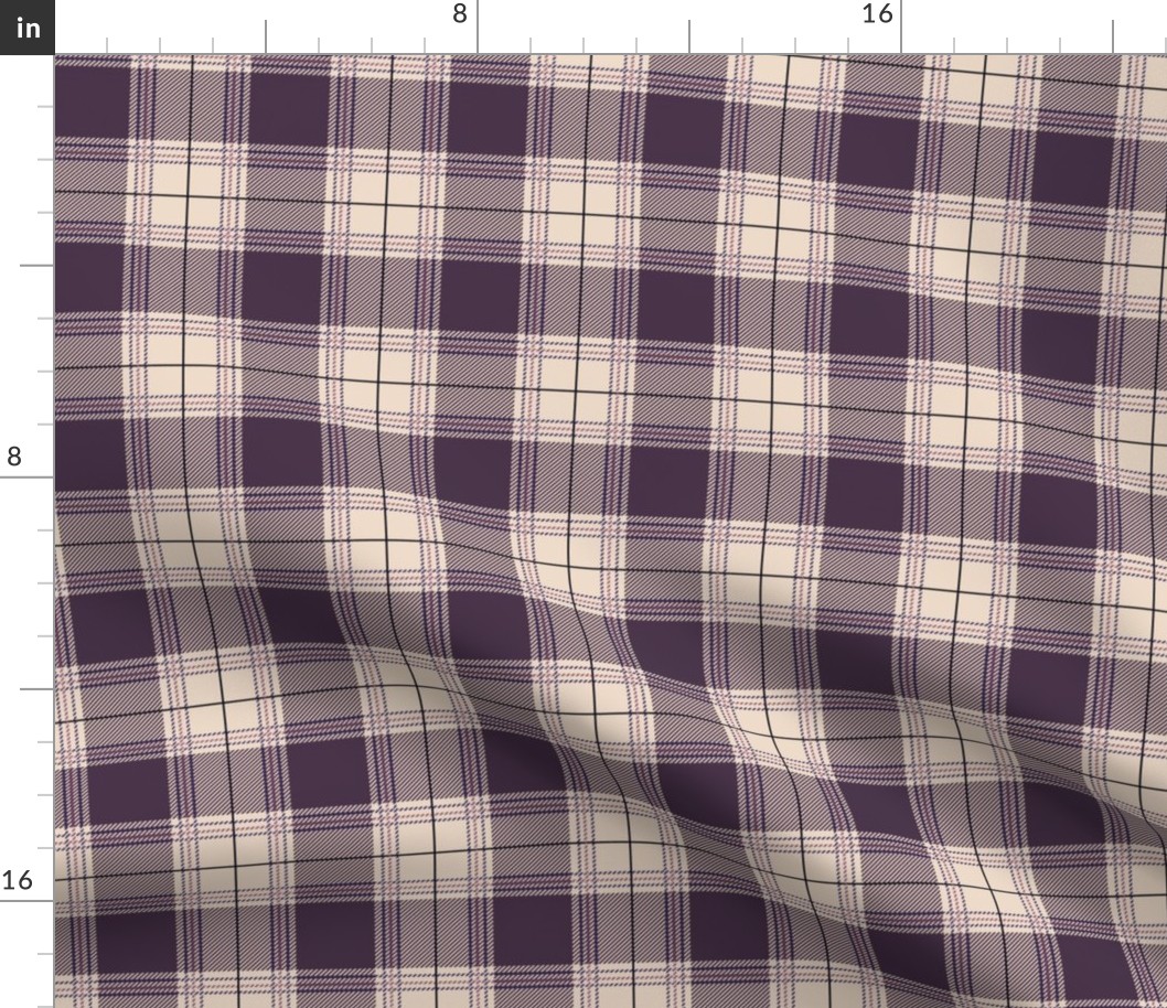 Purple Beige Plaid V01