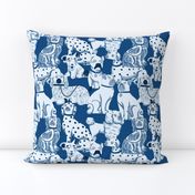 Porcelain Dogs in Blue