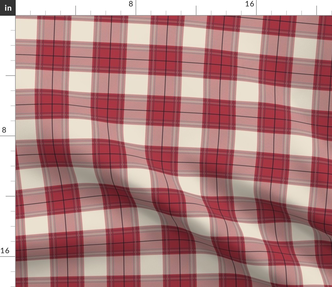 Red Beige Plaid V01