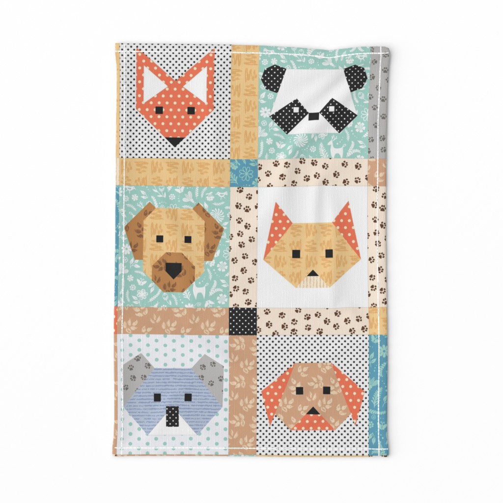 1-yard Origami Animals Cheater Quilt