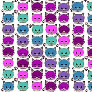 CATs diagonal pinks,purples, blues