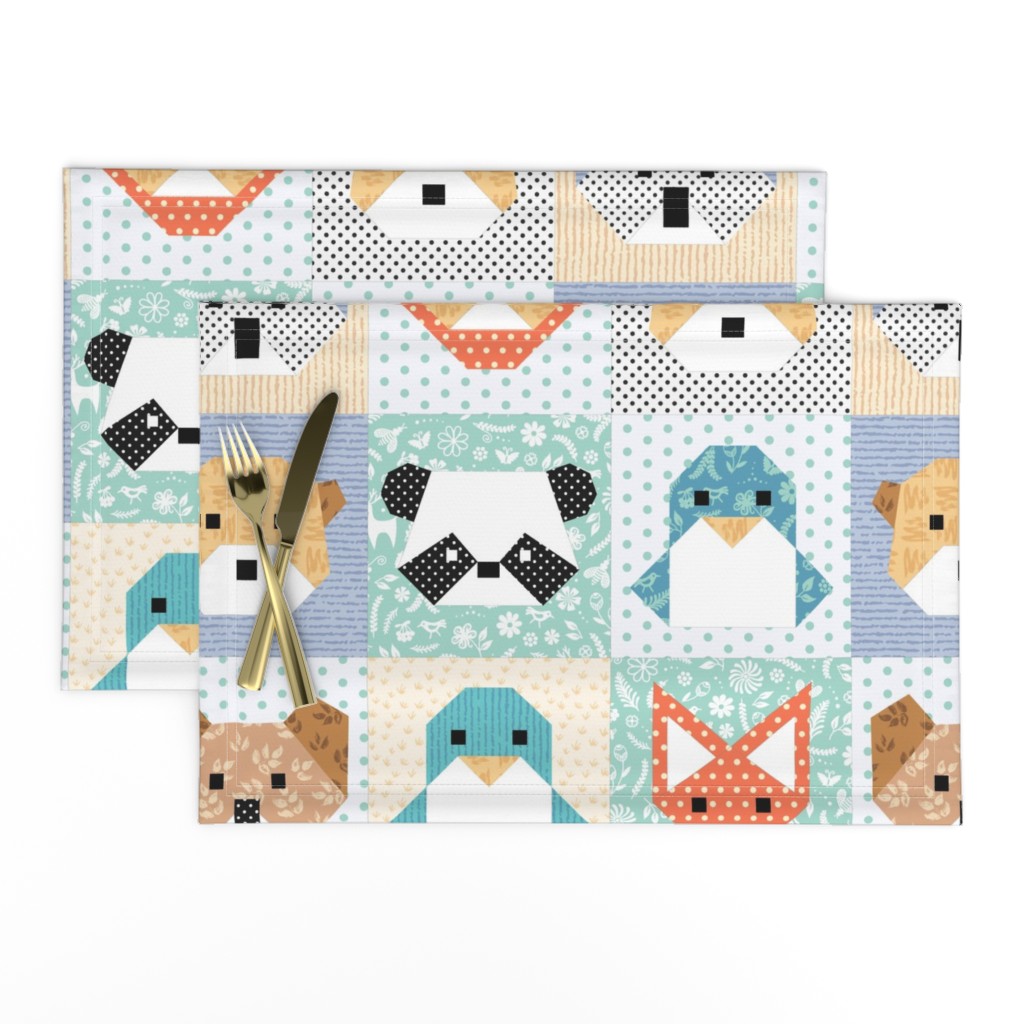 Origami Wild Animals Cheater Quilt