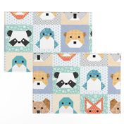 Origami Wild Animals Cheater Quilt